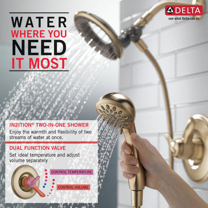 Delta LINDEN Monitor 17 Series Tub & Shower Trim with In2ition -Champagne Bronze (Valve Sold Seperately)