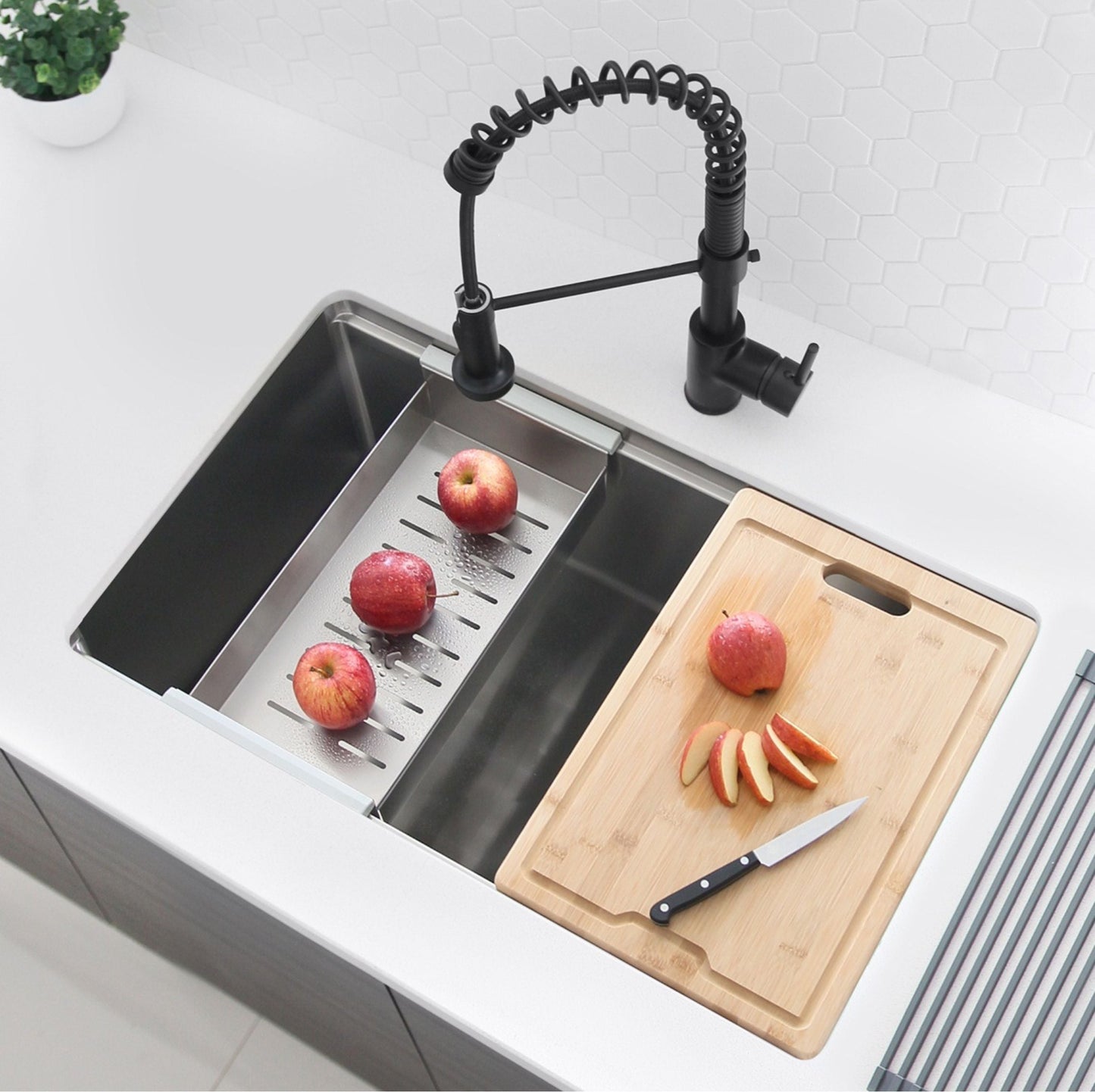 Stylish Stylish 16" Workstation Sink Bamboo Cutting Board A-906