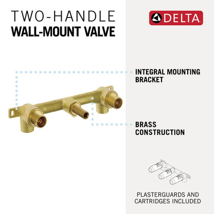 Delta Two Handle Wall Mount Rough In For Wall Mount Faucets