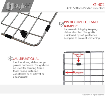 Stylish Kitchen Sink Bottom Protection Grid