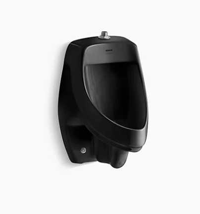 Kohler Dexter Siphon-jet Wall-mount 0.5 or 1.0 gpf Urinal With Top Spud - Black