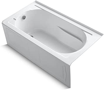 Kohler Devonshire 60" x 32" alcove bath with integral apron, integral flange and left-hand drain  -White