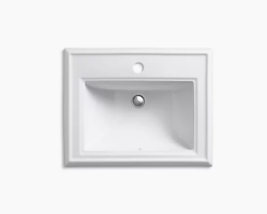 Kohler Memoirs Classic 17" X 10" Classic Drop-in Bathroom Sink With Single Faucet Hole - White