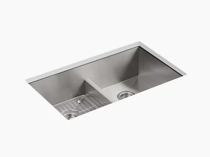 Kohler Vault 33" X 22" X 9-5/16" Smart Divide Top-mount/undermount Double-equal Bowl Kitchen Sink With Single Faucet Hole