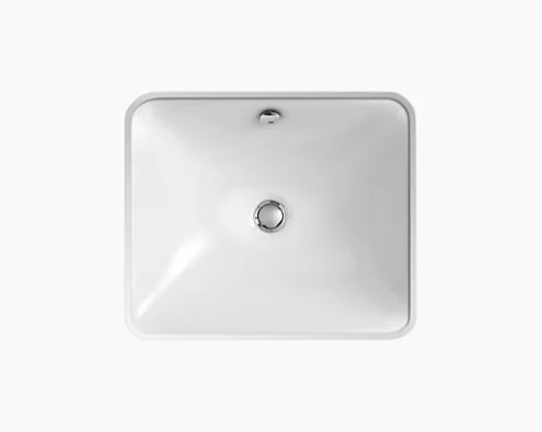 Kohler Iron Plains Drop-in/undermount Bathroom Sink - White