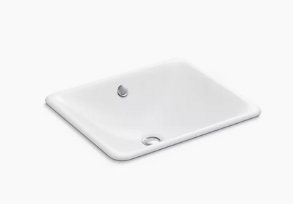 Kohler Iron Plains Drop-in/undermount Bathroom Sink - White