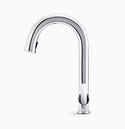 Kohler Sensate Touchless Kitchen Faucet With Black Accents, 15-1/2" Pull-down Spout, Docknetik Magnetic Docking System, and a 2-function Sprayhead Featuring the New Sweep Spray - Chrome