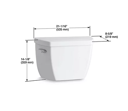 Kohler Highline Classic Comfort Height Toilet Tank, 1.6 gpf - White