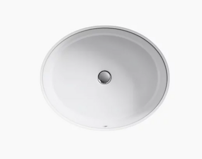 Kohler Verticyl Oval Undermount Bathroom Sink - White