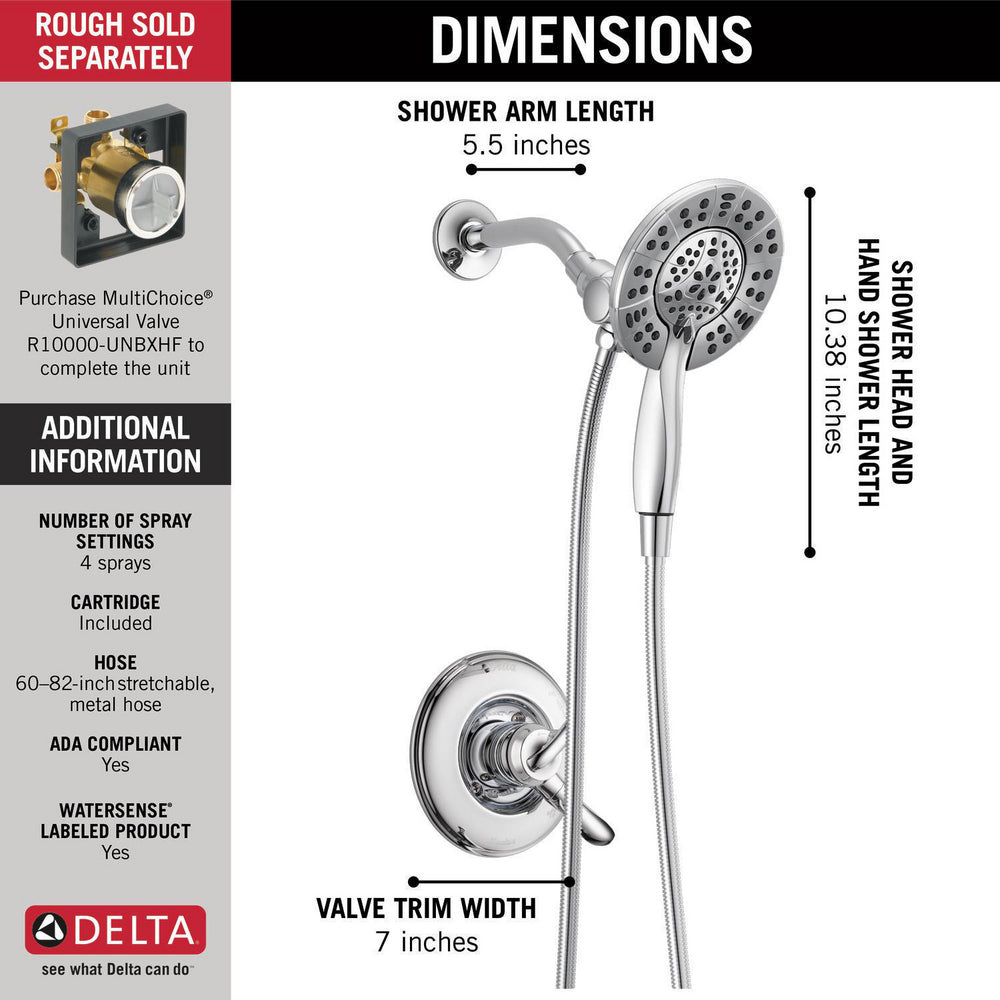 Delta LINDEN Monitor 17 Series Shower Trim with In2ition -Chrome (Valves Not Included)