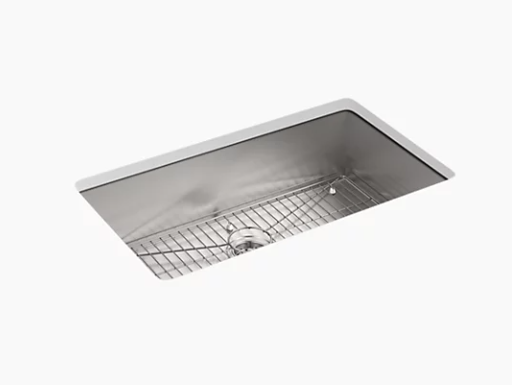 Kohler Vault 33" X 22" X 9-5/16" Top-mount/undermount Large Single-bowl Kitchen Sink With 4 Faucet Holes