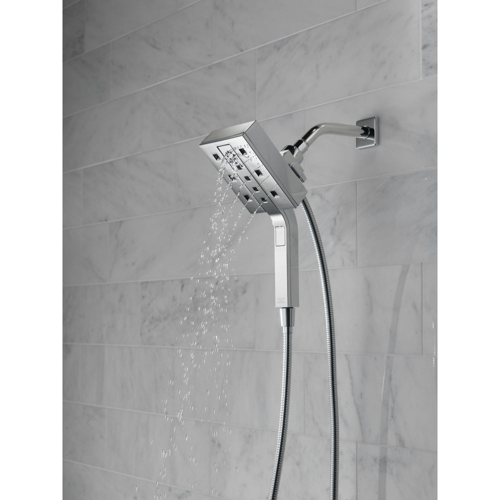 Delta H2Okinetic In2ition 4-Setting Two-in-One Shower- Lumicoat Chrome