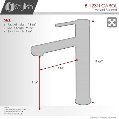 Stylish Stylish Carol Bathroom Faucet Single Handle Matte Black Finish B-123N