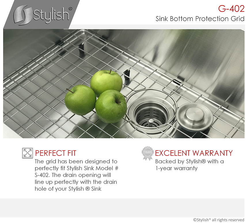 Stylish Kitchen Sink Bottom Protection Grid