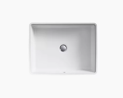 Kohler Verticyl Rectangle Undermount Bathroom Sink - White