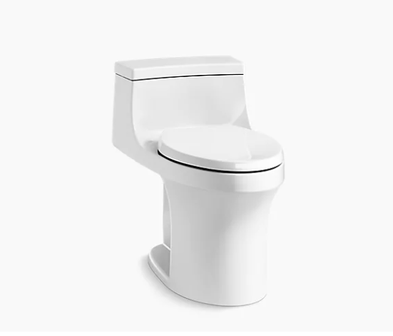 Kohler San Souci Comfort Height One-piece Compact Elongated 1.28 gpf Chair Height Toilet With Right-hand Trip Lever, and Quiet-close Seat
