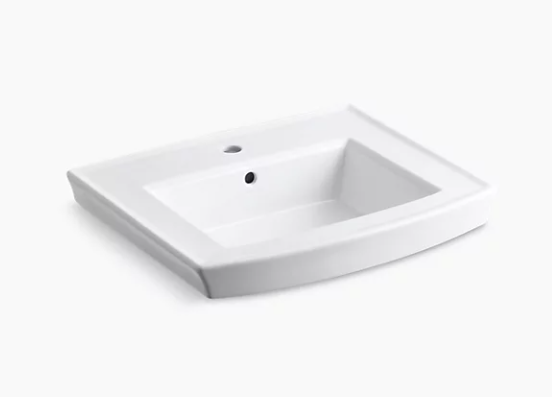 Kohler Archer Pedestal Bathroom Sink With Single Faucet Hole 16-1/4" X 11-15/16"