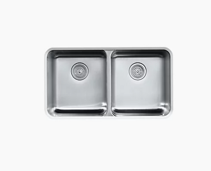 Kohler Undertone Preserve 31-1/2" X 18" X 9-3/4" Undermount Double-equal Bowl Kitchen Sink