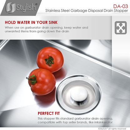 Stylish Stainless Steel Garburator Disposal Drain Stopper DA-03