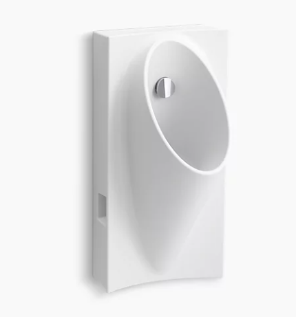 Kohler Steward Hybrid High-efficiency Urinal With 1/2" Flexible Rear Supply Hose