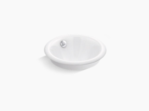 Kohler Iron Plains Rounddrop-in/undermount Vessel Bathroom Sink With White Painted Underside