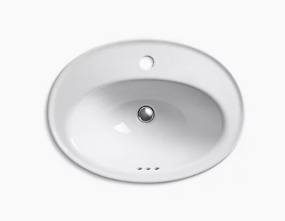 Kohler Serif Drop-in Bathroom Sink With Single Faucet Hole