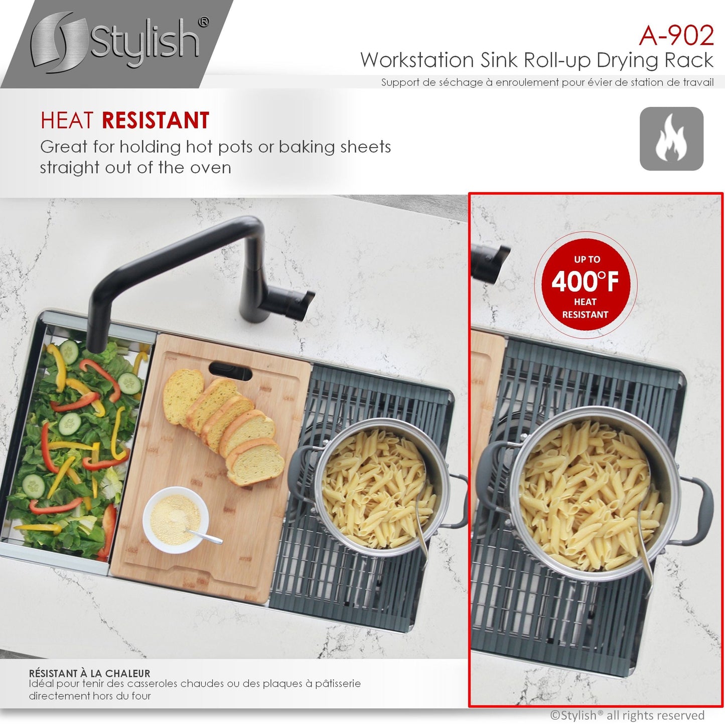 Stylish Workstation Roll-up Drying Rack A-902DG