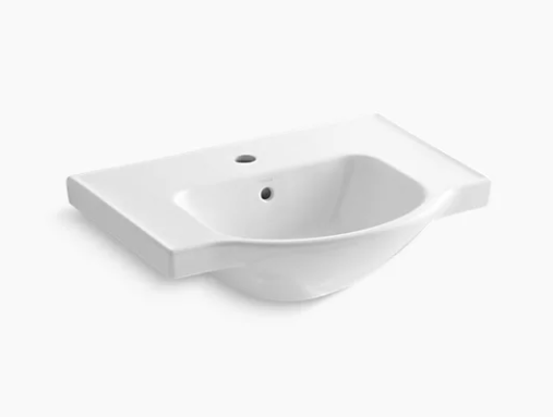 Kohler Veer 24" Single-hole Sink Basin - White