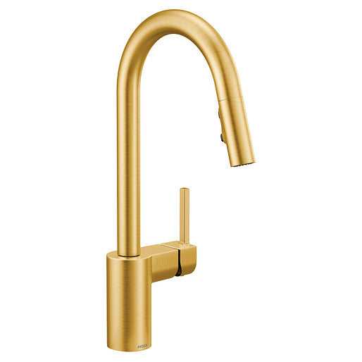 Moen Align 15" One-Handle High Arc Pulldown Kitchen Faucet Brushed Gold