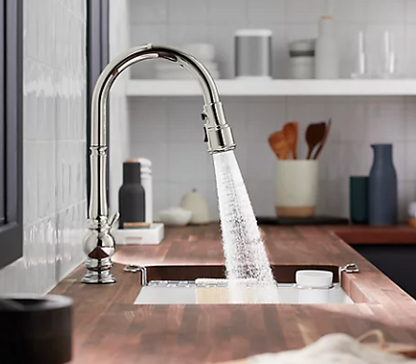 Kohler Artifacts Kitchen Sink Faucet With Kohler Konnect and Voice-activated Technology - Chrome