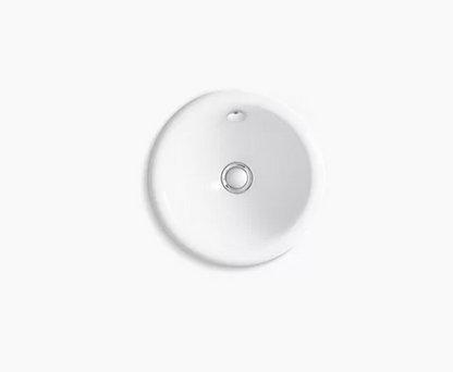Kohler Iron Plains Round Drop-in/undermount Bathroom Sink - White