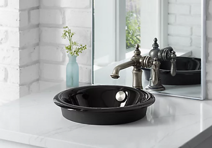 Kohler Iron Plains Round Drop-in/undermount Bathroom Sink - White