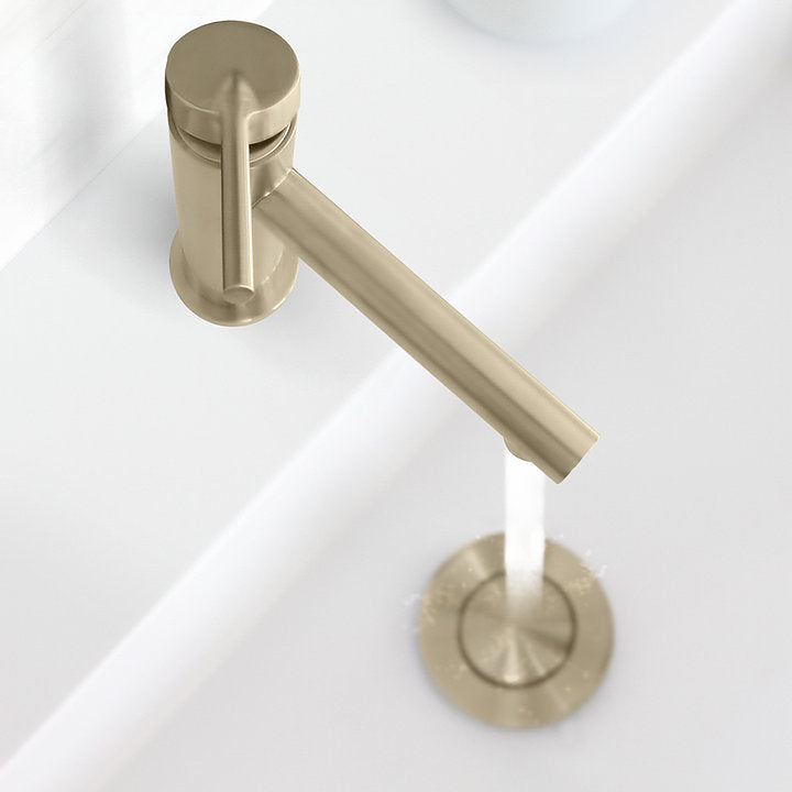 Stylish Stainless Steel Bathroom Sink Pop-Up Drain with Overflow D-700G
