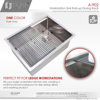 Stylish Workstation Roll-up Drying Rack A-902DG