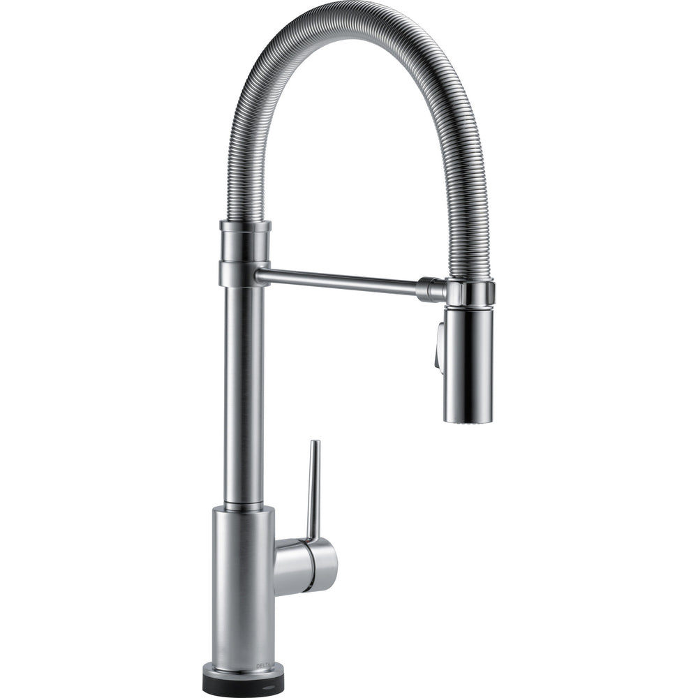 Delta TRINSIC PRO 19.5" Single Handle Pull-Down Spring Spout Kitchen Faucet with Touch2O Technology- Chrome