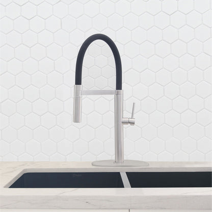 Stylish Kitchen Faucet Plate in Stainless Steel in Brushed Nickel Finish A-802B