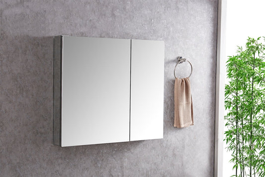 Kube Bath 30" Wide Mirrored Bathroom Medicine Cabinet