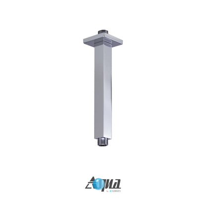 Kube Bath Aqua Piazza Shower Set With 12" Ceiling Mount Square Rain Shower, 4 Body Jets and Handheld Chrome