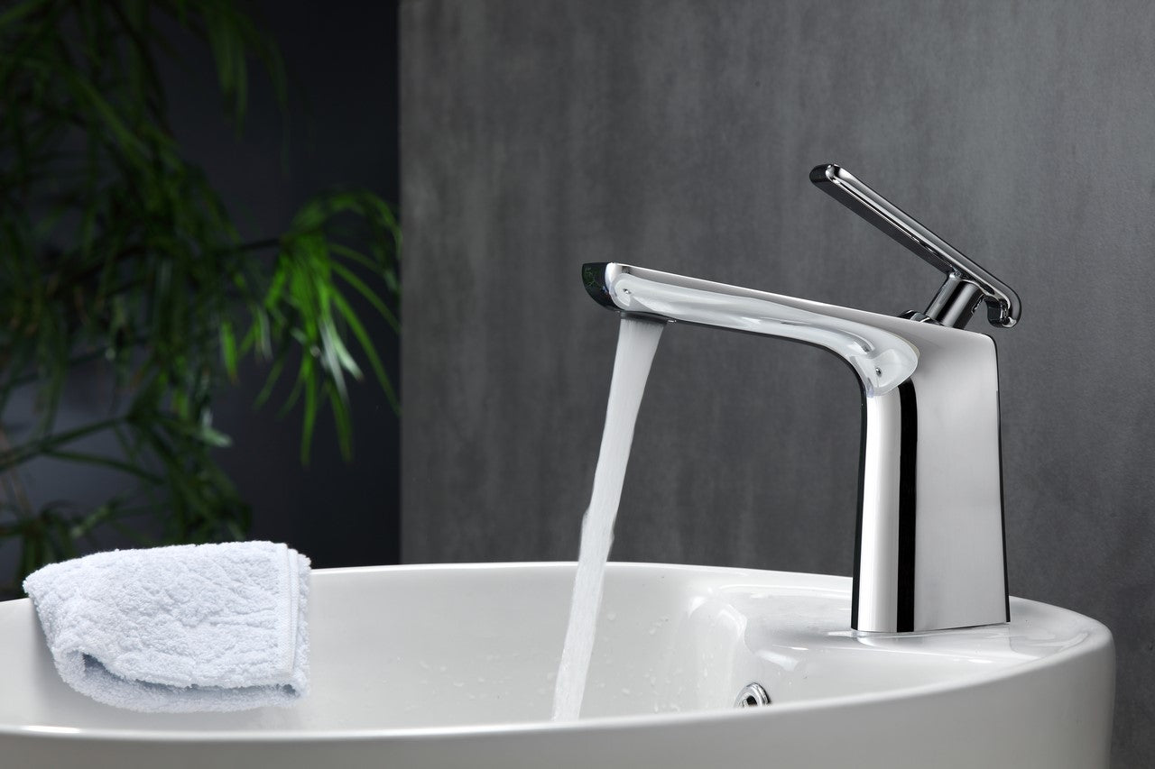 Kube Bath Aqua Adatto 7" Single Lever Bathroom Faucet – Chrome