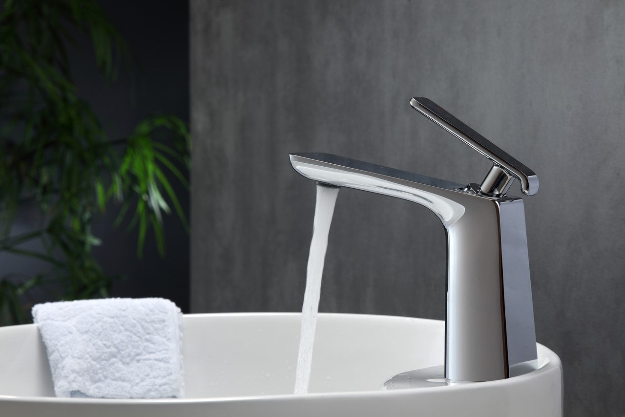 Kube Bath Aqua Adatto 7" Single Lever Bathroom Faucet – Chrome