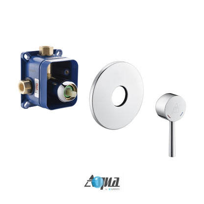 Kube Bath Aqua Rondo Shower Set With Ceiling Mount 8" Rain Shower Chrome