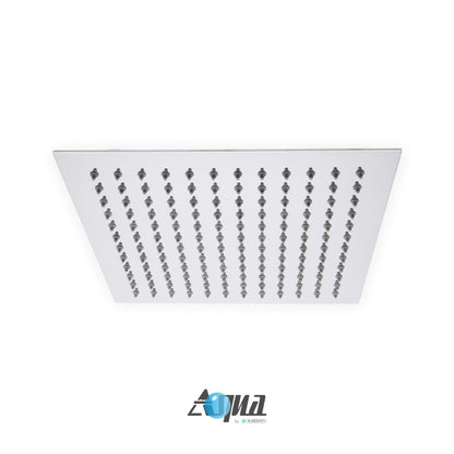 Kube Bath Aqua Piazza Shower Set With 12" Ceiling Mount Square Rain Shower and 4 Body Jets Chrome