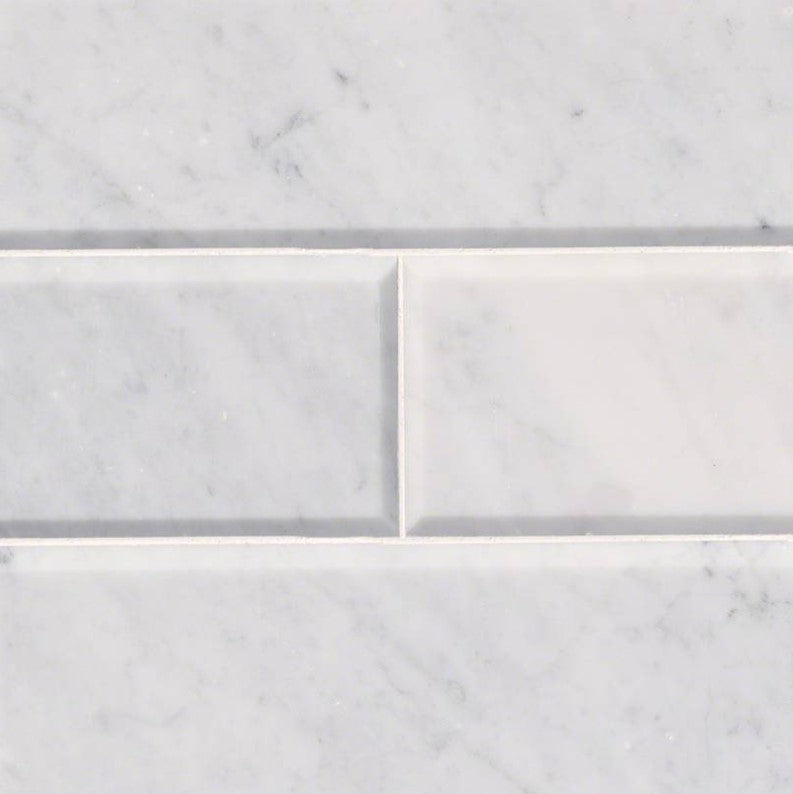 MSI Backsplash and Wall Tile Arabescato Carrara Honed and Big Beveled 4" x 12"