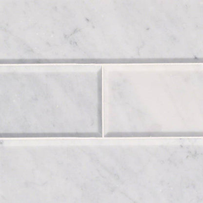 MSI Backsplash and Wall Tile Arabescato Carrara Honed and Big Beveled 4" x 12"