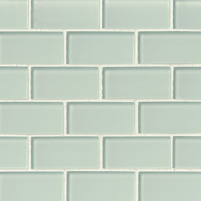 MSI Backsplash and Wall Tile Arctic Ice Glass Subway Tile 2" x 4"