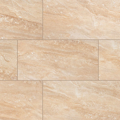 MSI Aria Oro Polished Porcelain Tile 12" x 24"