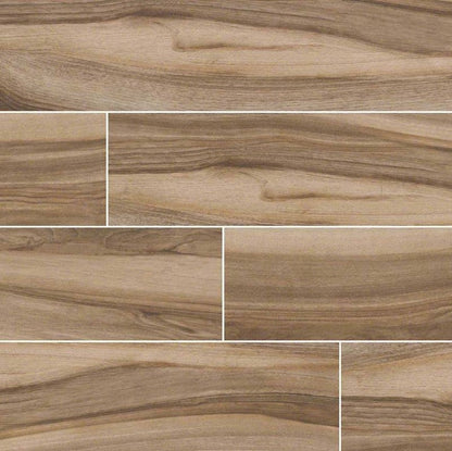 MSI Aspenwood Café Wood Look Matte Porcelain Tile 9" x 48"
