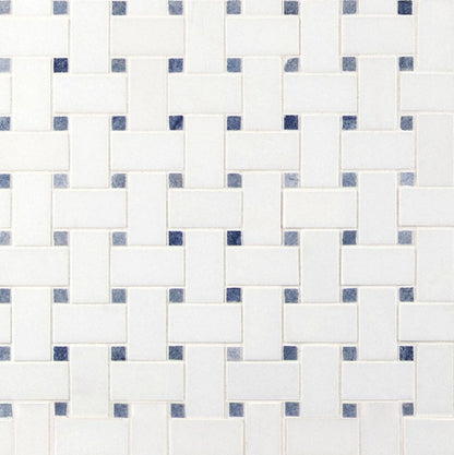 MSI Backsplash and Wall Tile Azula Basketweave Polished Marble Tile 12" x 12"