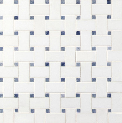 MSI Backsplash and Wall Tile Azula Basketweave Polished Marble Tile 12" x 12"