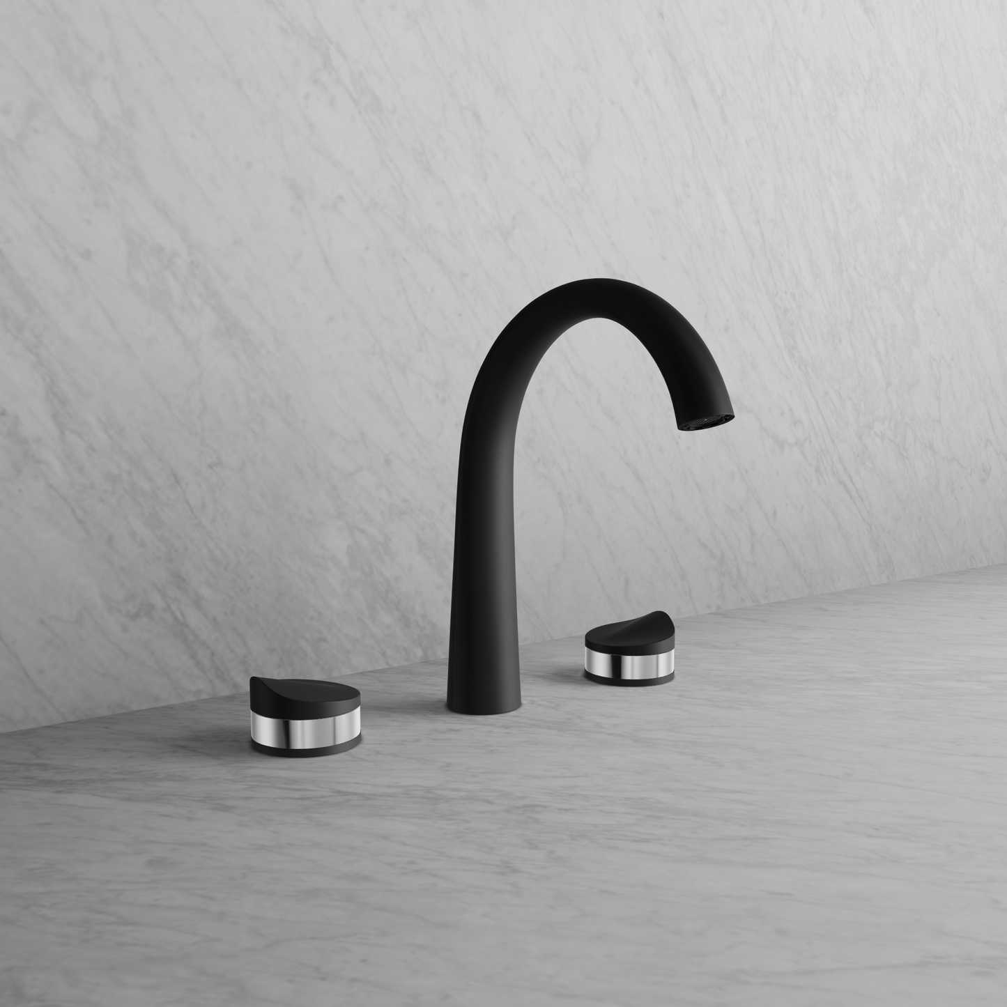 Baril8" C/c Lavatory Faucet with Drain Included (FLORA) - Matte Black Variations